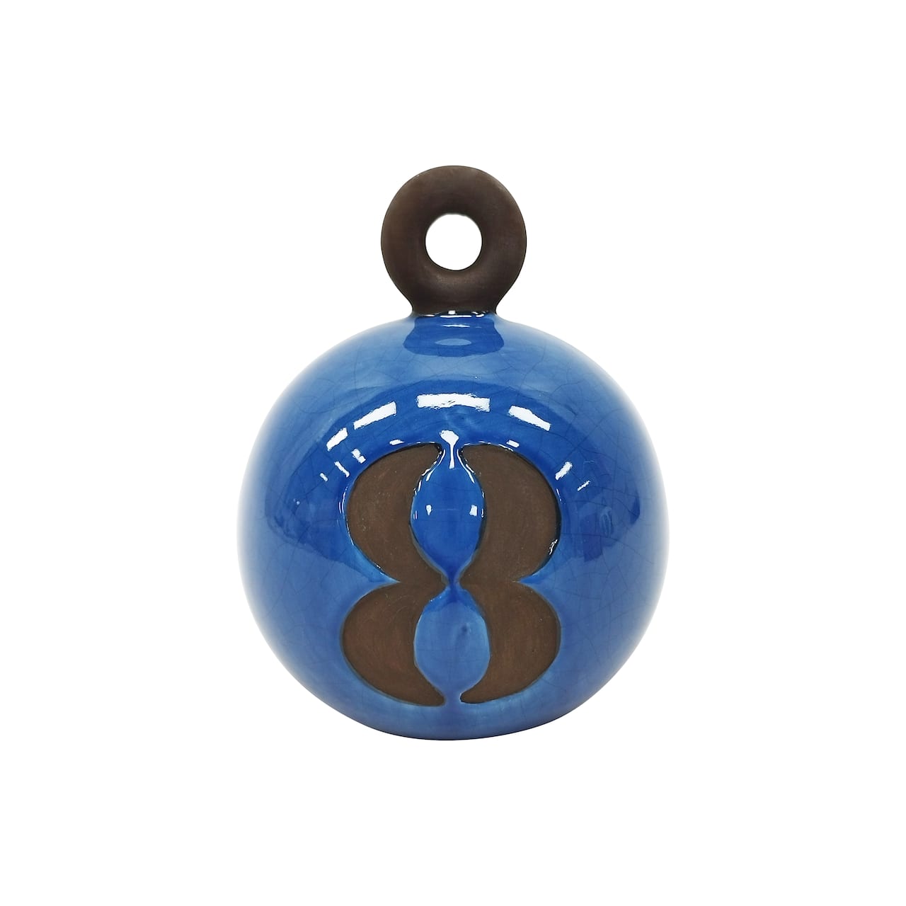 5.75" Blue Ceramic 8 Dumbbell Tabletop Décor by Celebrate It™